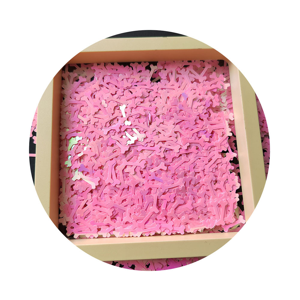 Pink Bone Glitter Confetti Table Scatter,Tumblers,Slime,Deco Crafts