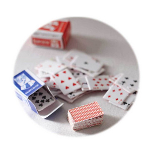 Mini Dollhouse Playing Cards 1/12 Miniature Games Poker Paper Material For Dolls Accessory