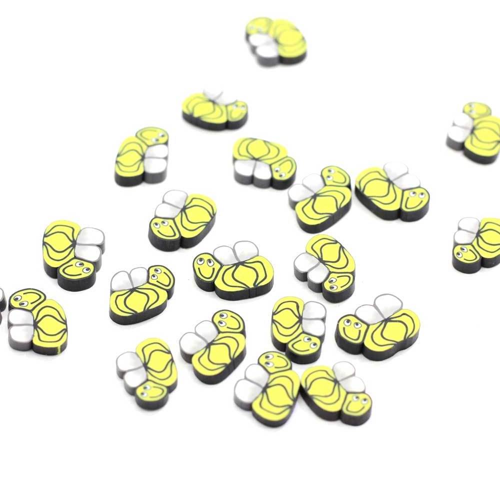 Cartoon Bees Polymer Clay Slices DIY Resin Shaker Jewelry Stuff Slime Filling Phone Nail Art Decor