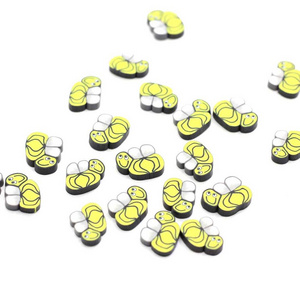 Cartoon Bees Polymer Clay Slices DIY Resin Shaker Jewelry Stuff Slime Filling Phone Nail Art Decor