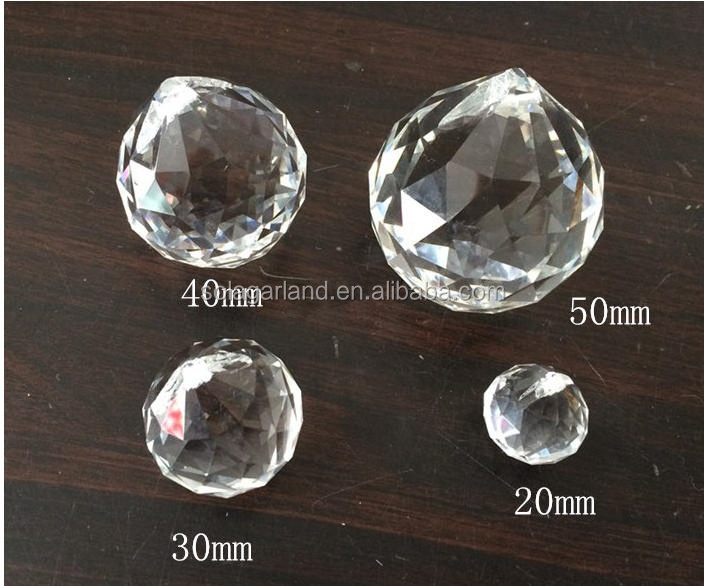 15mm 20mm 30mm 40mm 50mm 60mm 70mm 80mm 100mm Glass Faceted Clear Crystal Prism Ball For Chandelier Accessories