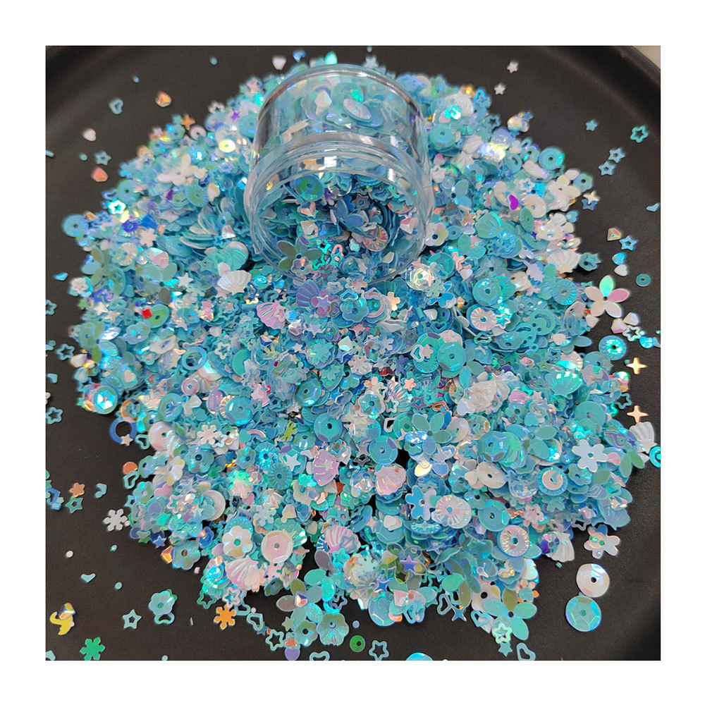 New Kawaii Metallic Sequins Mixed Heart Star Shell Fish Diamond Loose Glitters For Nail Supplier Crafts Valentines Day Confetti