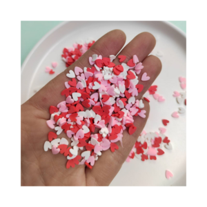 Polymer Hot Clay Sprinkles Valentines Heart  Clay Slices For Crafts Making DIY Slime Filler Accessories