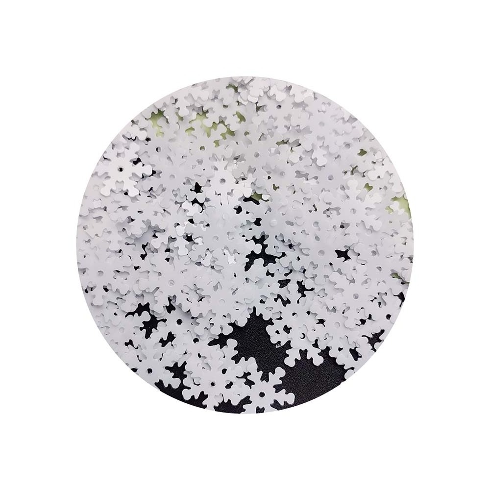 White Snowflake PVC Sequins With Hole Christmas Gift Cloth DIY Navidad Ornaments White Snow Sequin Sew Craft