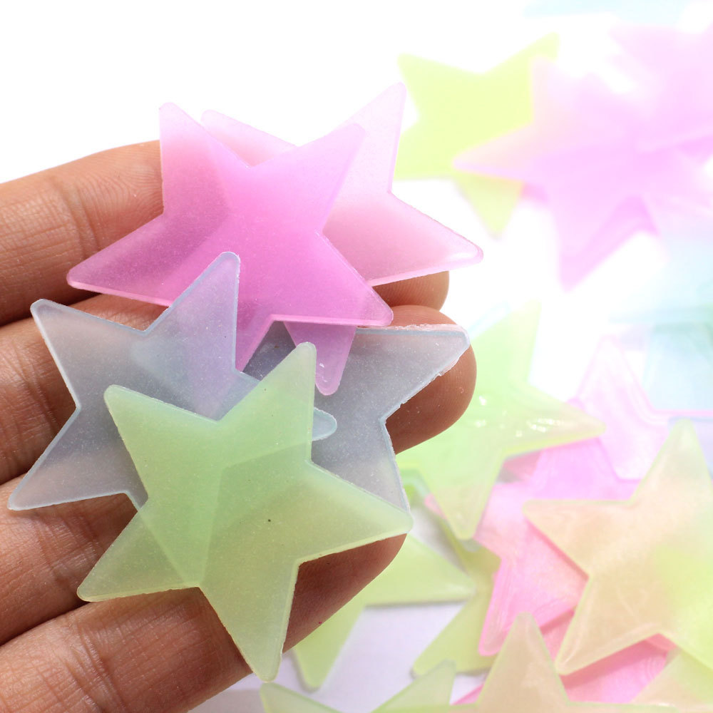 Kids Room Glow in Dark Toys Star Stickers for Bedroom Sofa Fluorescent Painting Toy PVC Stickers Luminous Plastic Acrylic