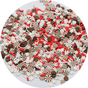 500g Christmas Polymer Clay Mint Snowflakes Chocolate Candy Slices Sprinkles for Crafts DIY Slime Filler Nail Art Decor