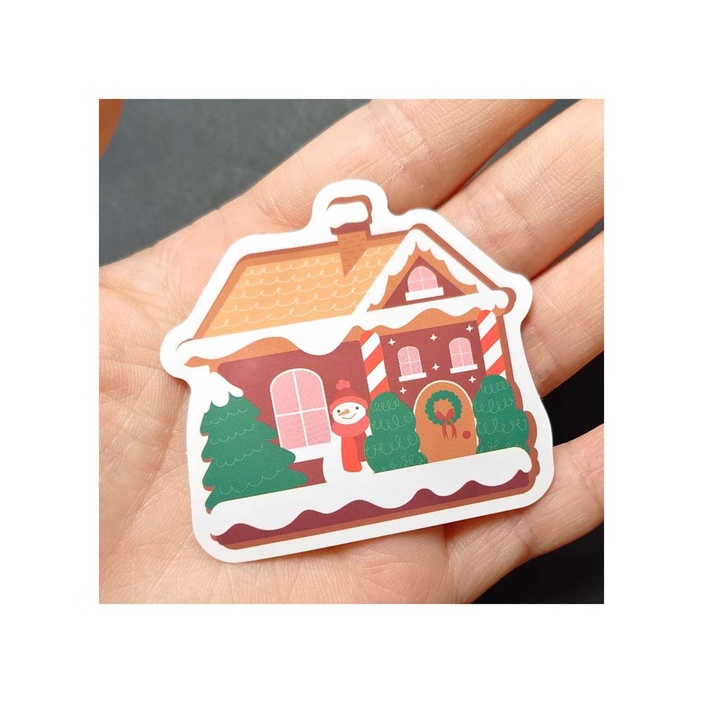 Wholesale Customized Christmas Series Decorative Stickers Cheap Snowman Santa Christmas Tree Sticker for Children for Promotions