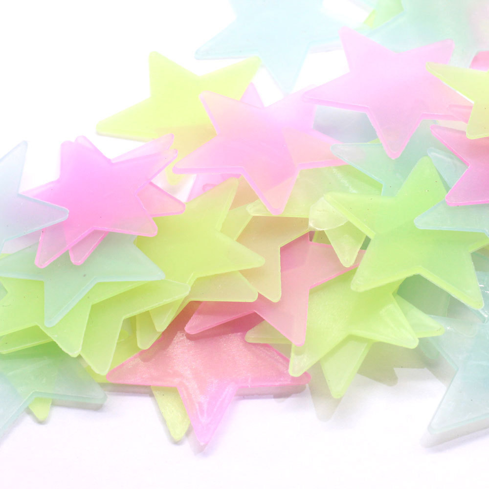 Kids Room Glow in Dark Toys Star Stickers for Bedroom Sofa Fluorescent Painting Toy PVC Stickers Luminous Plastic Acrylic