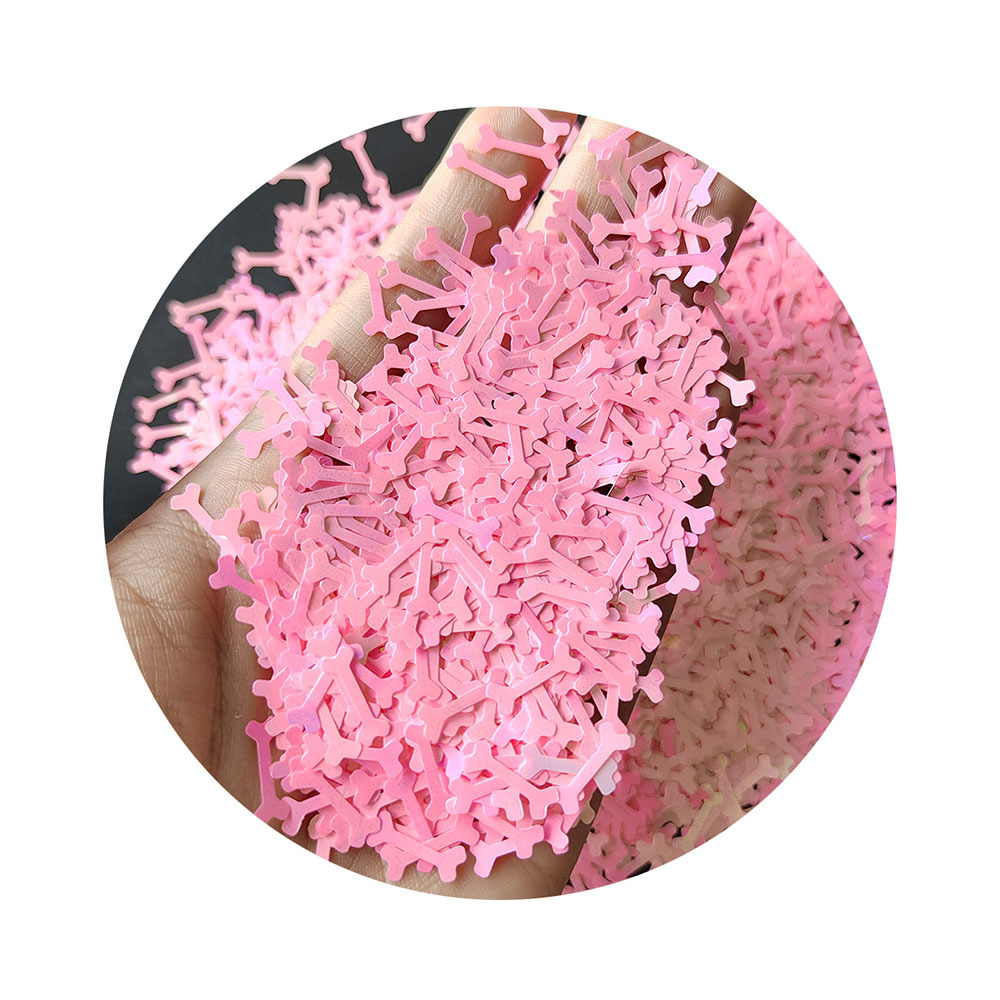 Pink Bone Glitter Confetti Table Scatter,Tumblers,Slime,Deco Crafts