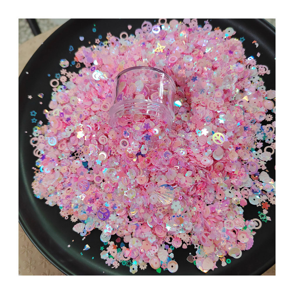 New Kawaii Metallic Sequins Mixed Heart Star Shell Fish Diamond Loose Glitters For Nail Supplier Crafts Valentines Day Confetti