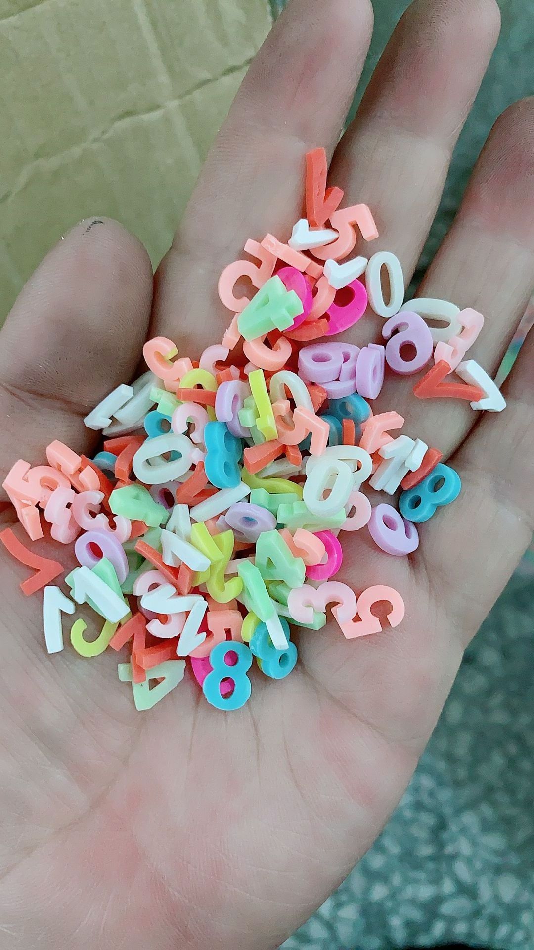 0-9 Numbers Polymer Clay Sprinkles for DIY Crafts DIY Tiny Cute Plastic Klei Accessories Slime Filling Material