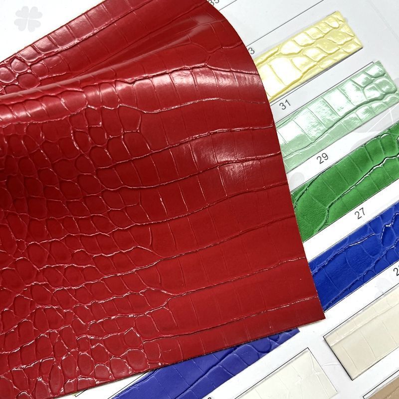 Wholesale Professional crocodile pattern Embossed faux pu leather sheets for making bags