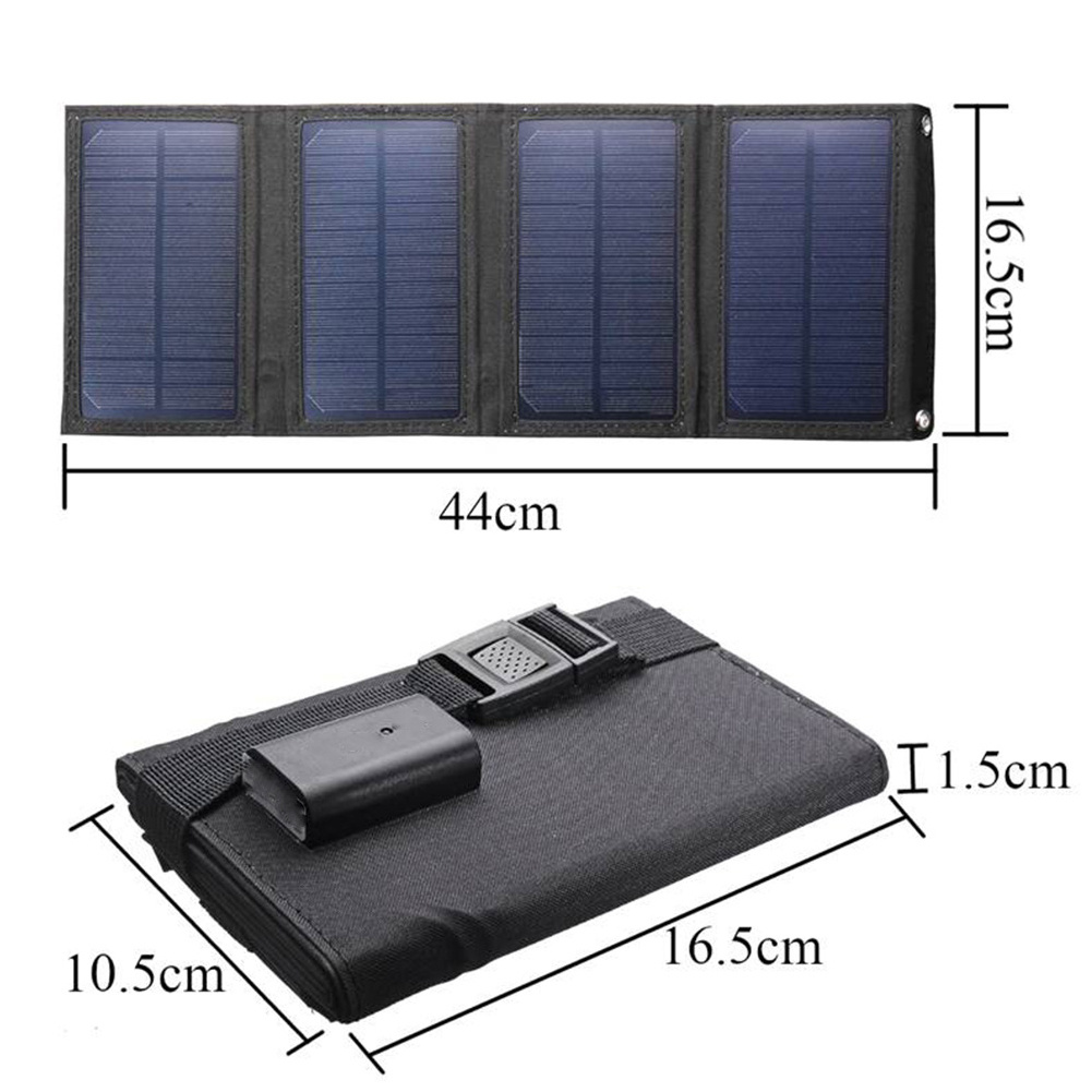 Portable solar panel foldable 10w 20w USB charger DC port Polycrystalline Silicon waterproof and camping solar panel