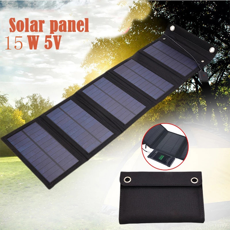 15W 20W Portable Solar Phone Charger Outdoor Solar Panel Charger Waterproof Solar Powered Charging Panels Boards