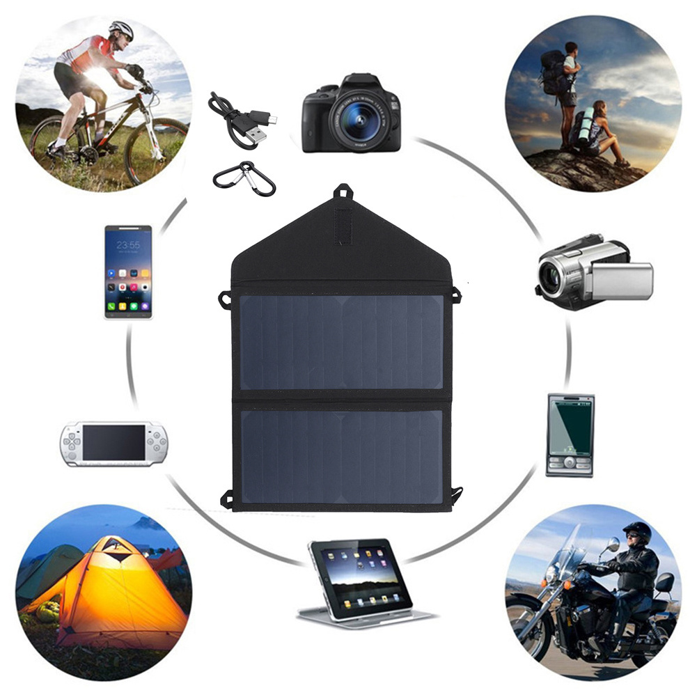 Solar Charger For Smartphones Outdoor Solar Panel USB Charger Solar Power Cell Foldable 20W 28w Solar Panel Charger for Phone