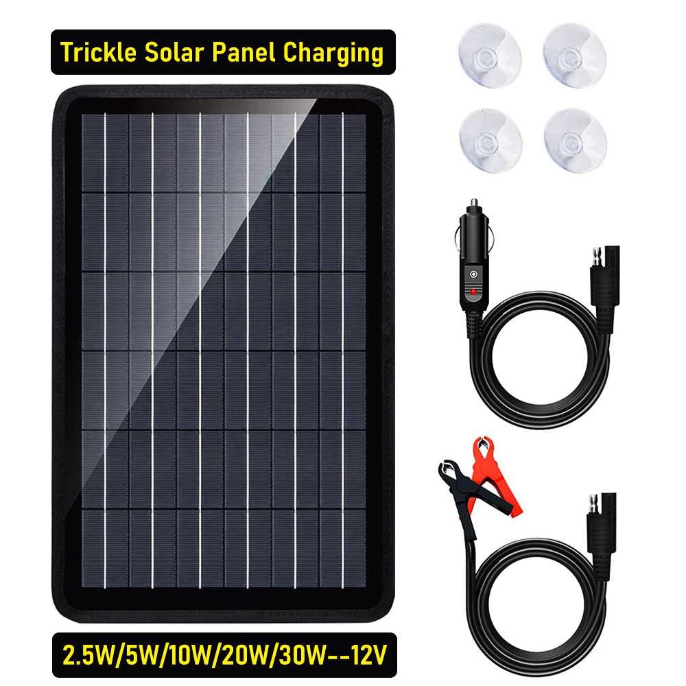 12 Volt 10 Watt Solar Panel System Portable Power Car Battery Charr Maintainer Portable Solar Panel Trickle Charr 20W Max. Power