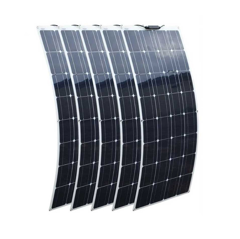 2mm Thin Film Solar Cell Black Flexible Photovoltaic Solar Panel 50W 100W 150W 200W for Car roof marine RV jacht tent trucks