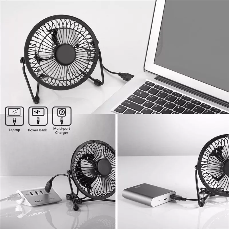 5W USB Monocrystalline Solar Fan with Solar Charger 4 Inch Exhaust Fan Small Solar Panels with Metal Cooler