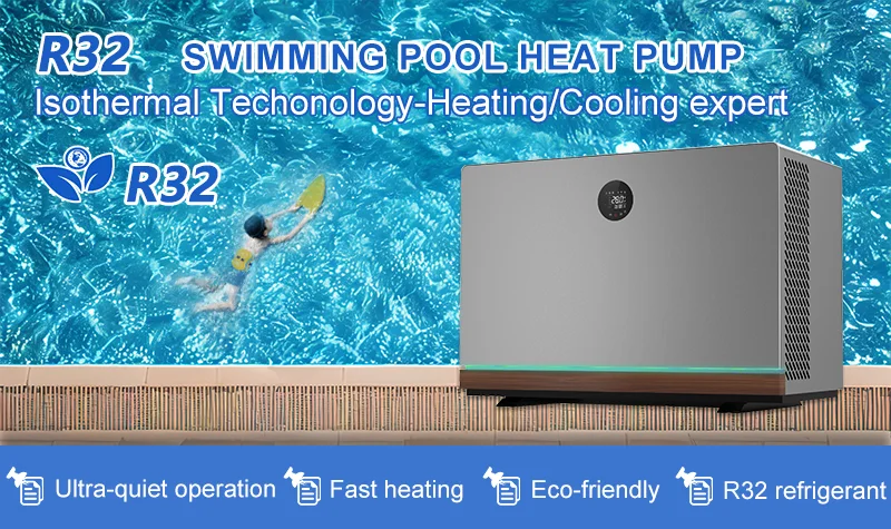 Fully Inverter R32 7kW  Swimming Pool Water Heater Air to Water Heat Pump Spa Swimming Pool Heater