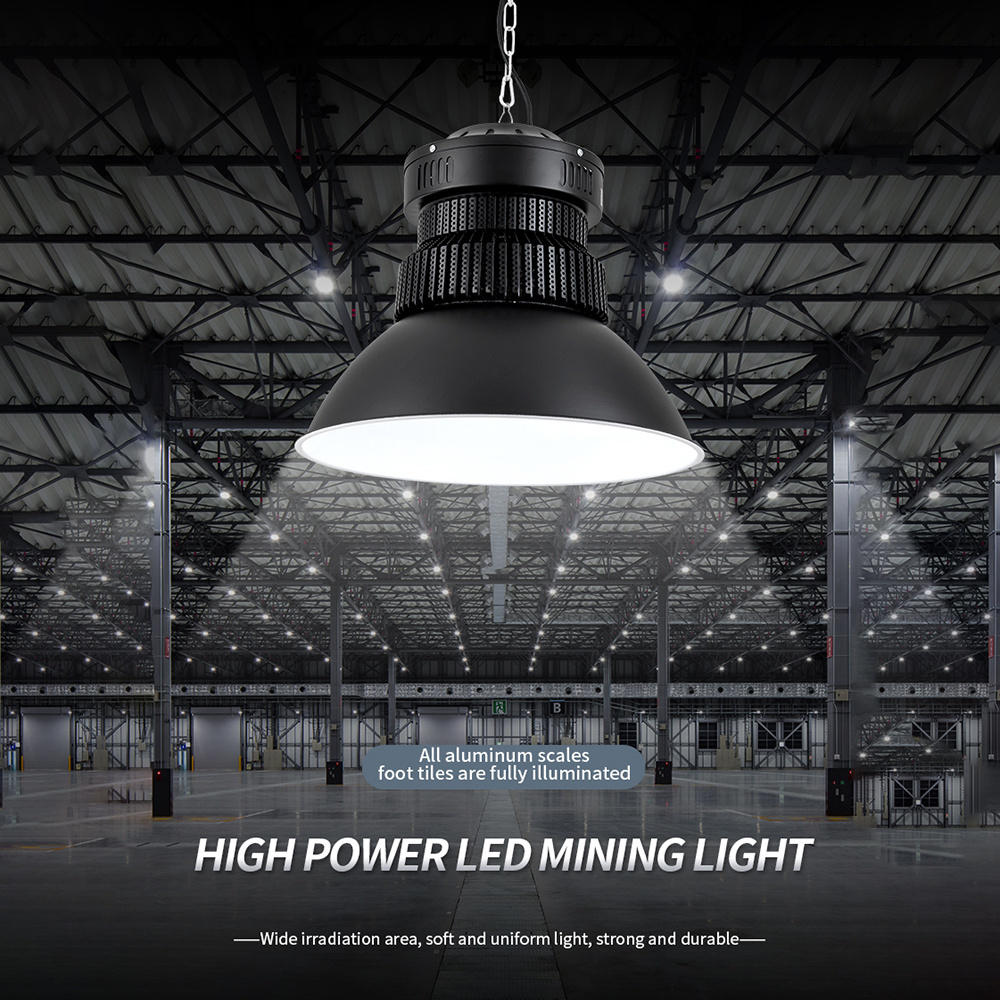 Warehouse Die cast aluminum Linear  lighting 10000lm industrial lamp ufo led high bay light 100W 200W high bay lights