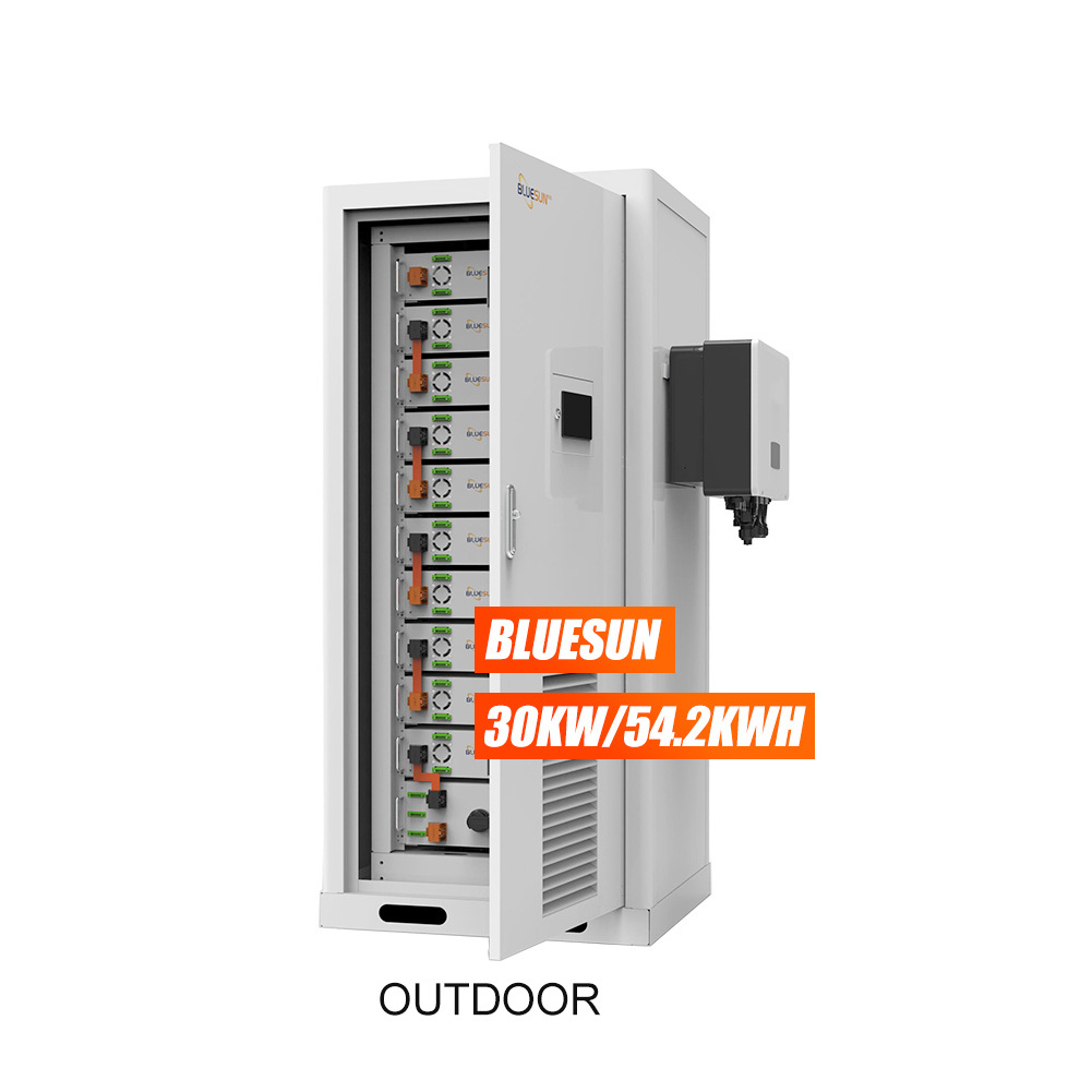 Bluesun Factory Supply 30kw 50kw Off Grid Solar System 54kwh 100kwh Solar Power System For Industrial Use