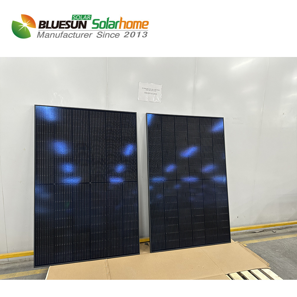 UL certificate approval monocrystalline solar panels 400w 415w full black bifacial solar panel ready in USA warehouse