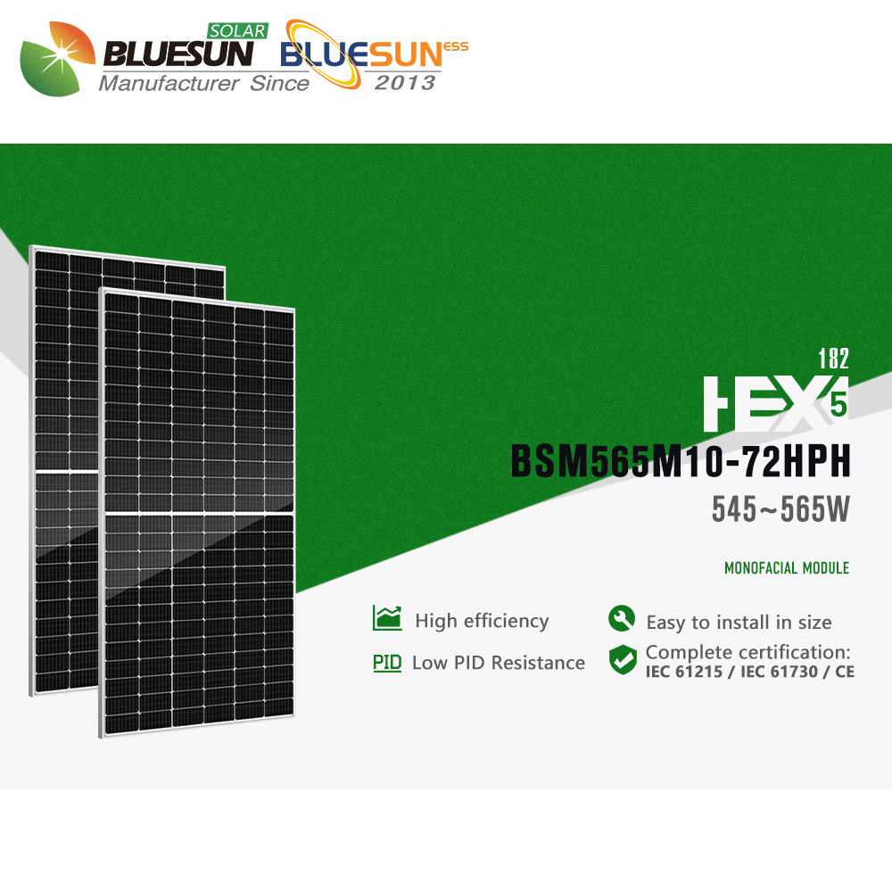 best solar panels 565w 500 watt half cell PERC solar panel for house solar power system