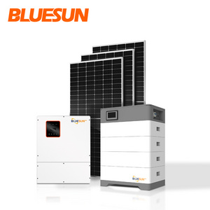 Complete 8 kw 10 kw 12kw 15kw solar hybrid system off grid solar panel system lithium battery energy storage system for home