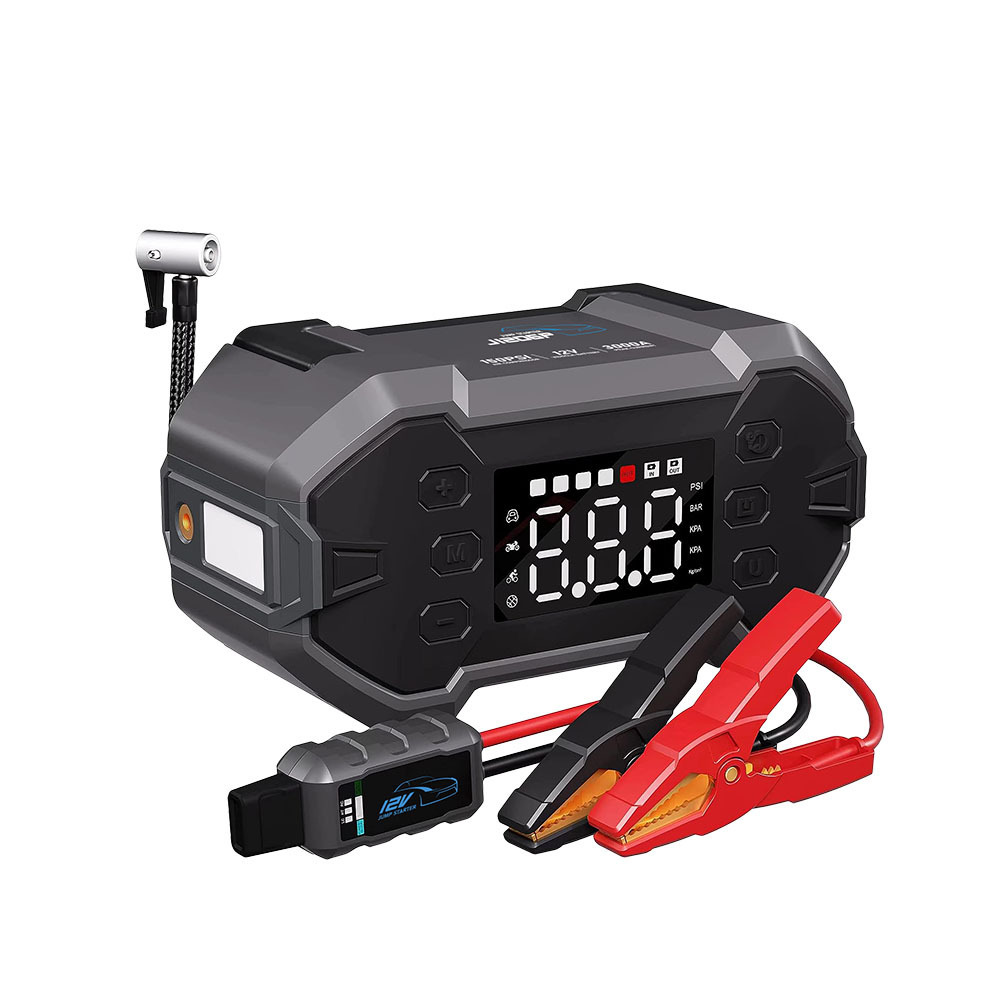 UltraSafe High Discharge Fit Extreme Temperatures 3000A Jump Starter Air Compressor With LED Light