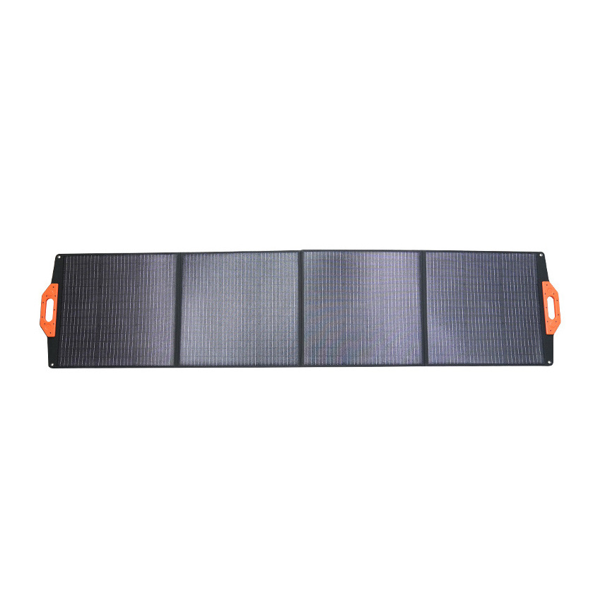 Chinese Customized Outdoor Portable Cell Phone Charging 4 Pieces ETFE Film Laminated Mono 200w Folding Solar Panels