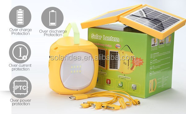 Solar idea saving energy small home system with radio solar lantern dubai