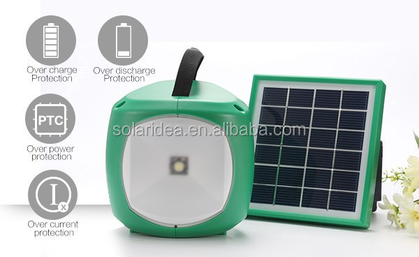 Portable solar systems with mobile phone charger and lights camping solar lantern