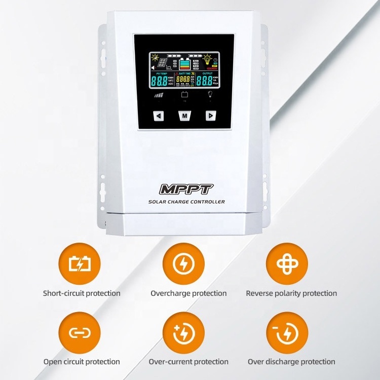 High efficiency built-in off grid 100 amp mppt solar charge controller 24v 12v auto