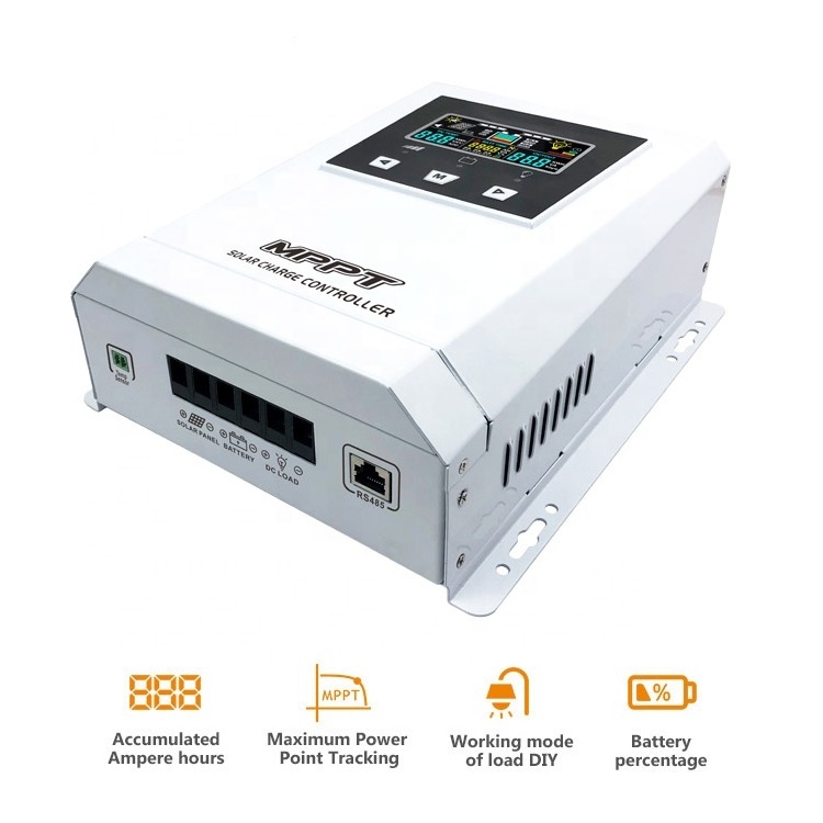 High efficiency built-in off grid 100 amp mppt solar charge controller 24v 12v auto