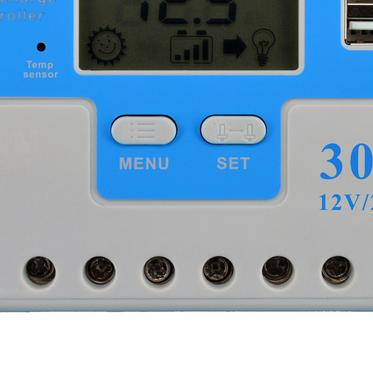 China factory oem intelligent energy system 24v 36v 48v mini 30a pwm solar charge controller