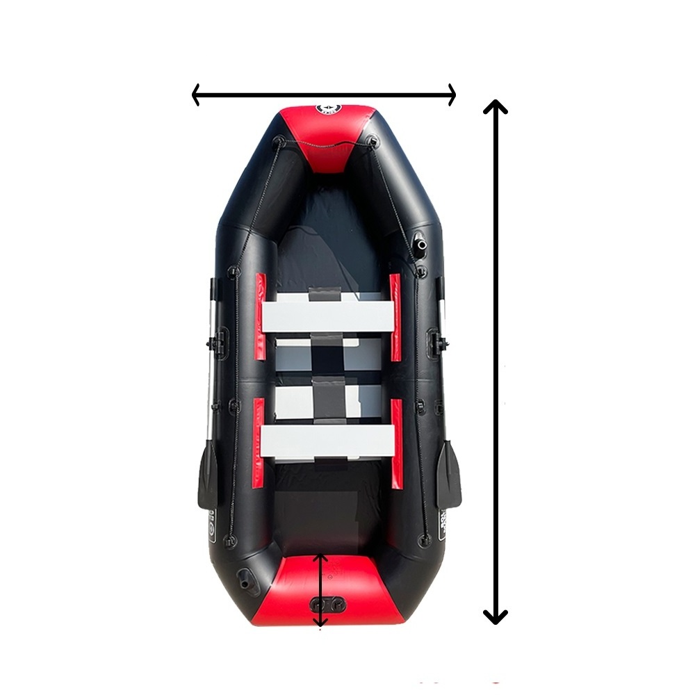 Solar Marine 270cm Inflatable Fishing Boats 4 Person PVC Rowing Kayaks Folding Portable Canoe Dinghy Craft for Water Sports