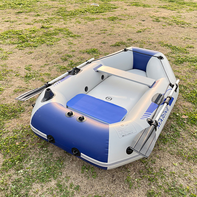 Solar Marine 2M 2 Person Inflatable Kayak Three Layer PVC Fishing Boats Rowing Canoe Draft Dinghy with CE Certification