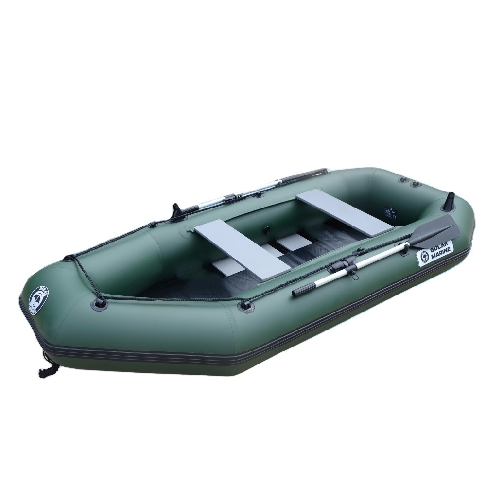 Solar Marine 300 CM 4 Person Inflatable PVC Boat Rowing Boat with Free Accessories For Family Water Entertainment