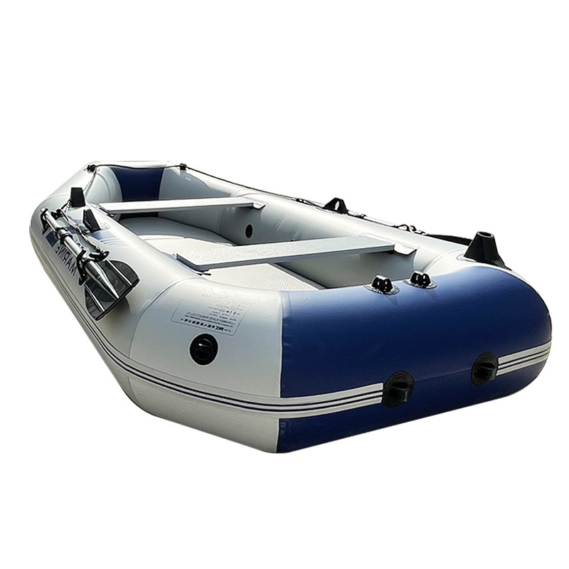 Solar Marine 8.5ft PVC Inflatable Boats 4 Person Fishing Kayak Rowing Rafts Dinghy with Motor Bracket Hole for Water Sports