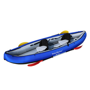 Solar Marine 2 Person Inflatable Kayak Canoe Portable Water Sport Boat Folding Fishing Boat