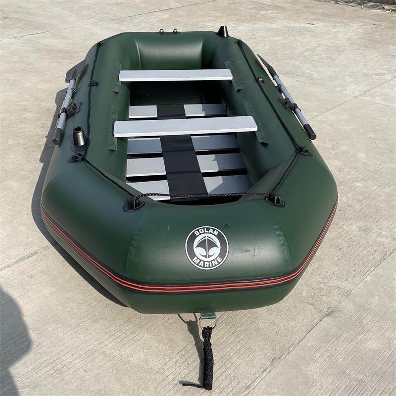 Solar Marine 270cm Inflatable Fishing Boats 4 Person PVC Rowing Kayaks Folding Portable Canoe Dinghy Craft for Water Sports