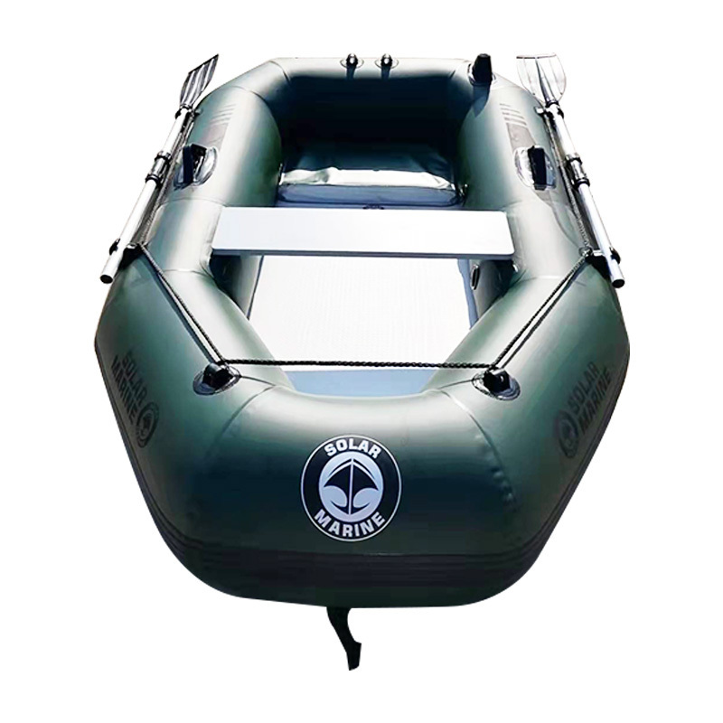 Solar Marine 2M 2 Person Inflatable Kayak Three Layer PVC Fishing Boats Rowing Canoe Draft Dinghy with CE Certification