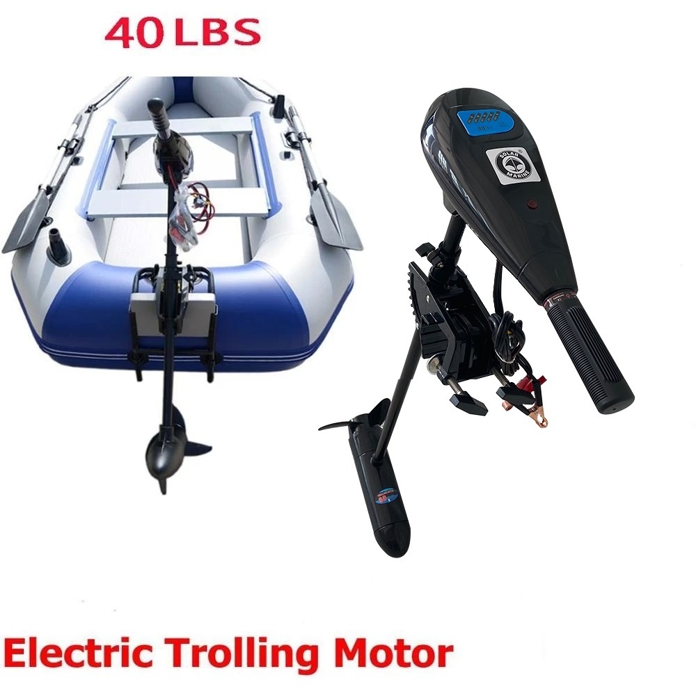 Solarmarine 12 V 40 LBS 6 KM/H Inflatable Fishing Boat Electric Kayak Motor Propeller Screw Outboard Boat Engines For Sale