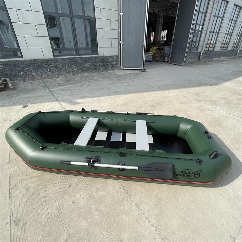 Solar Marine 270cm Inflatable Fishing Boats 4 Person PVC Rowing Kayaks Folding Portable Canoe Dinghy Craft for Water Sports