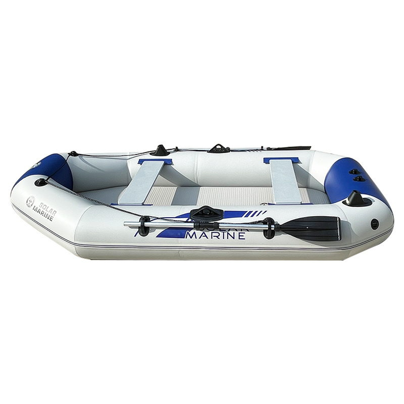 SOLAR MARINE 7.5FT Inflatable Boats 0.7MM PVC 3 Person Rowing Kayak Portable Folding Canoe Dinghy Rafts with Accessories