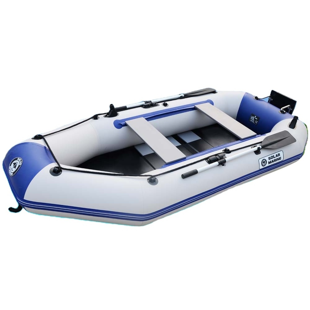 Solar Marine 300 CM 4 Person Inflatable PVC Boat Rowing Boat with Free Accessories For Family Water Entertainment