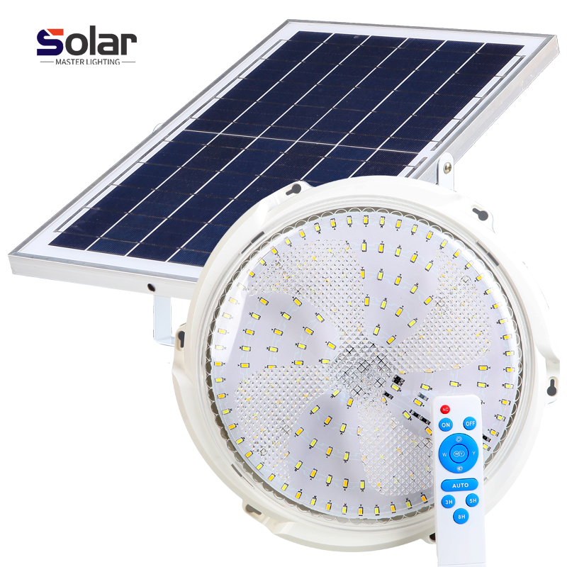 50W*3 Three In One  Home For Hallway Indoor Ceiling Lamp Solar Power Battery Spot Lamp 100w 200w 300w Solar Led Ceiling Light