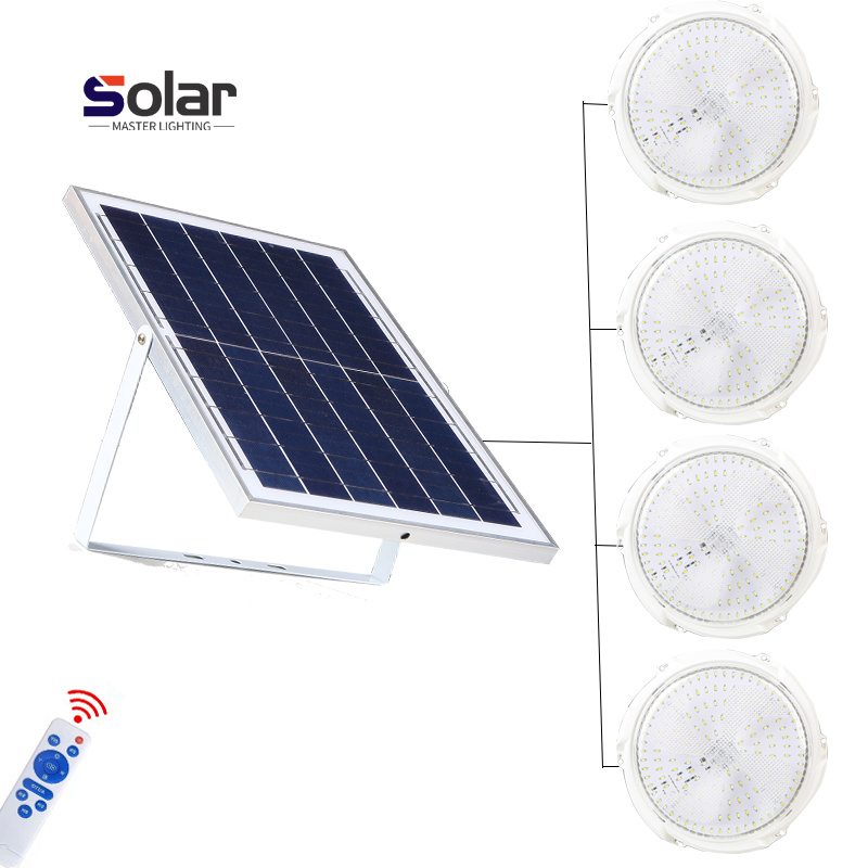 50W*3 Three In One  Home For Hallway Indoor Ceiling Lamp Solar Power Battery Spot Lamp 100w 200w 300w Solar Led Ceiling Light