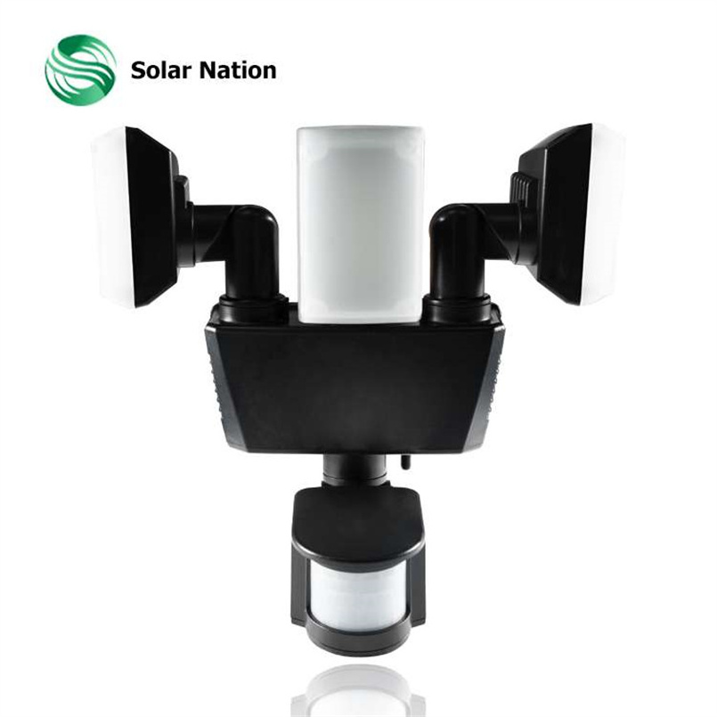 Smart Light Bulb Outdoor Solar Motion Security Lamp 250 Led Solar Powered Triple Head Motion Sensor Security Light