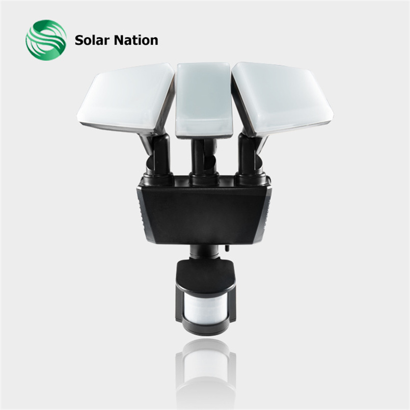 Smart Light Bulb Outdoor Solar Motion Security Lamp 250 Led Solar Powered Triple Head Motion Sensor Security Light